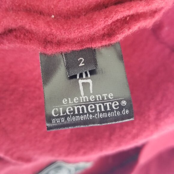 Elemente Clemente 100% Italian Boiled Wool Red Cardigan Sweater Coat Size 8 - Picture 8 of 12